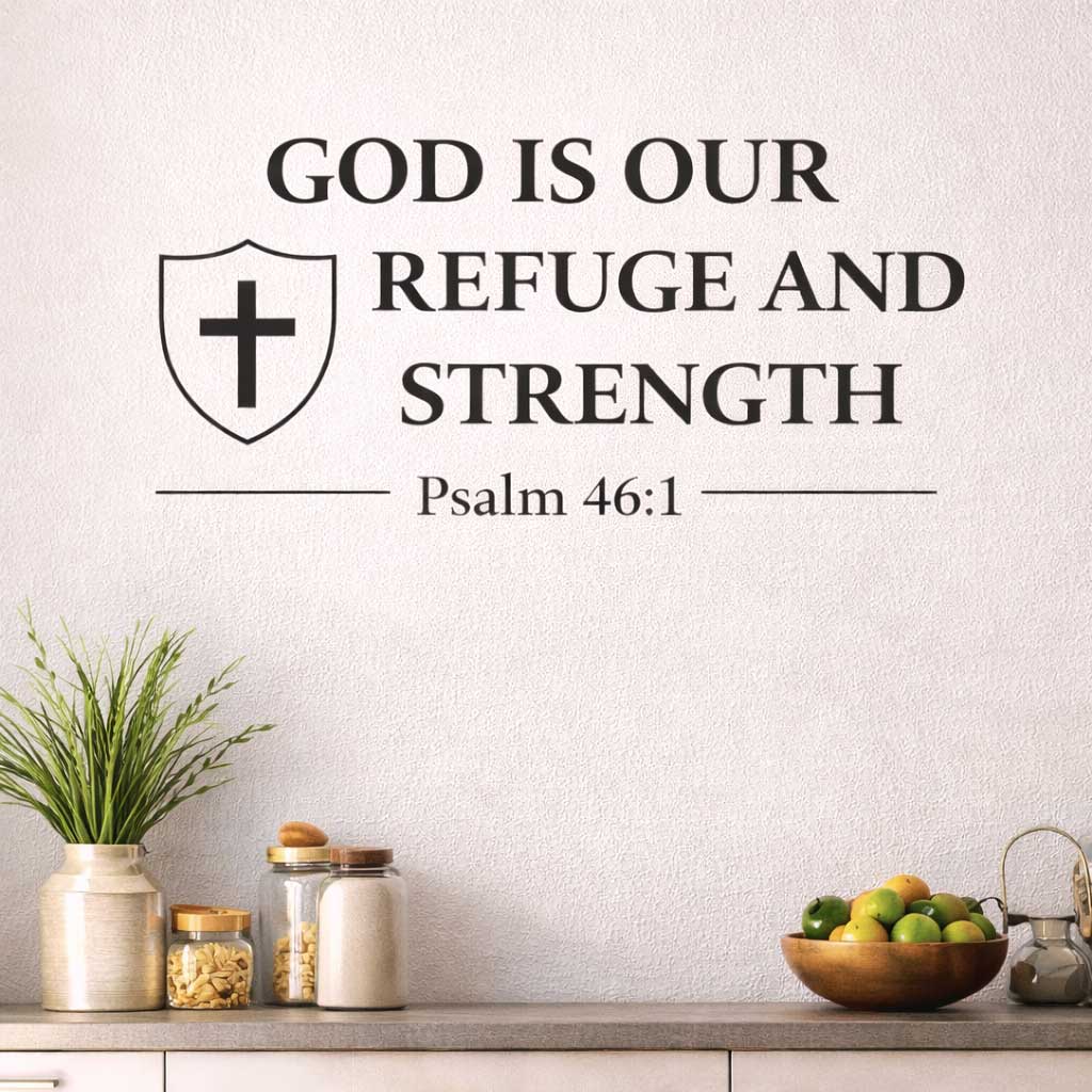 God Is Our Refuge And Strength Psalm 46:1 Wall Sticker Decal