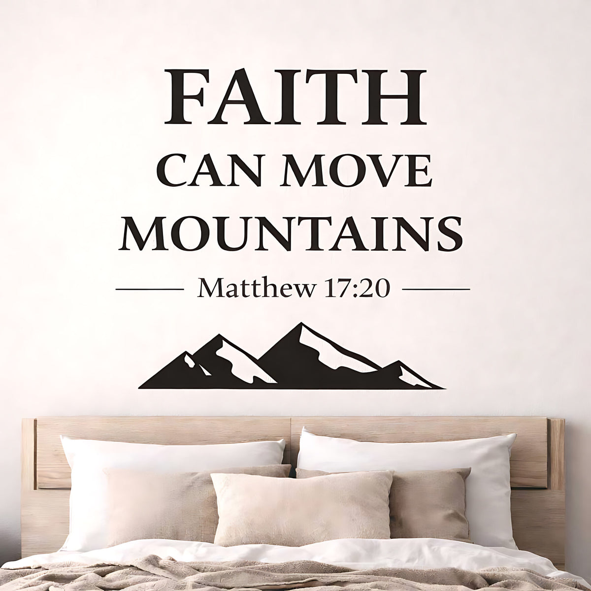 Faith Can Move Mountains Matthew 17:20 Wall Sticker Decal