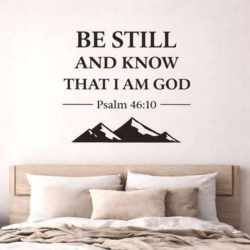 Be Still And Know Psalm 46:10 Christian Wall Sticker Decal