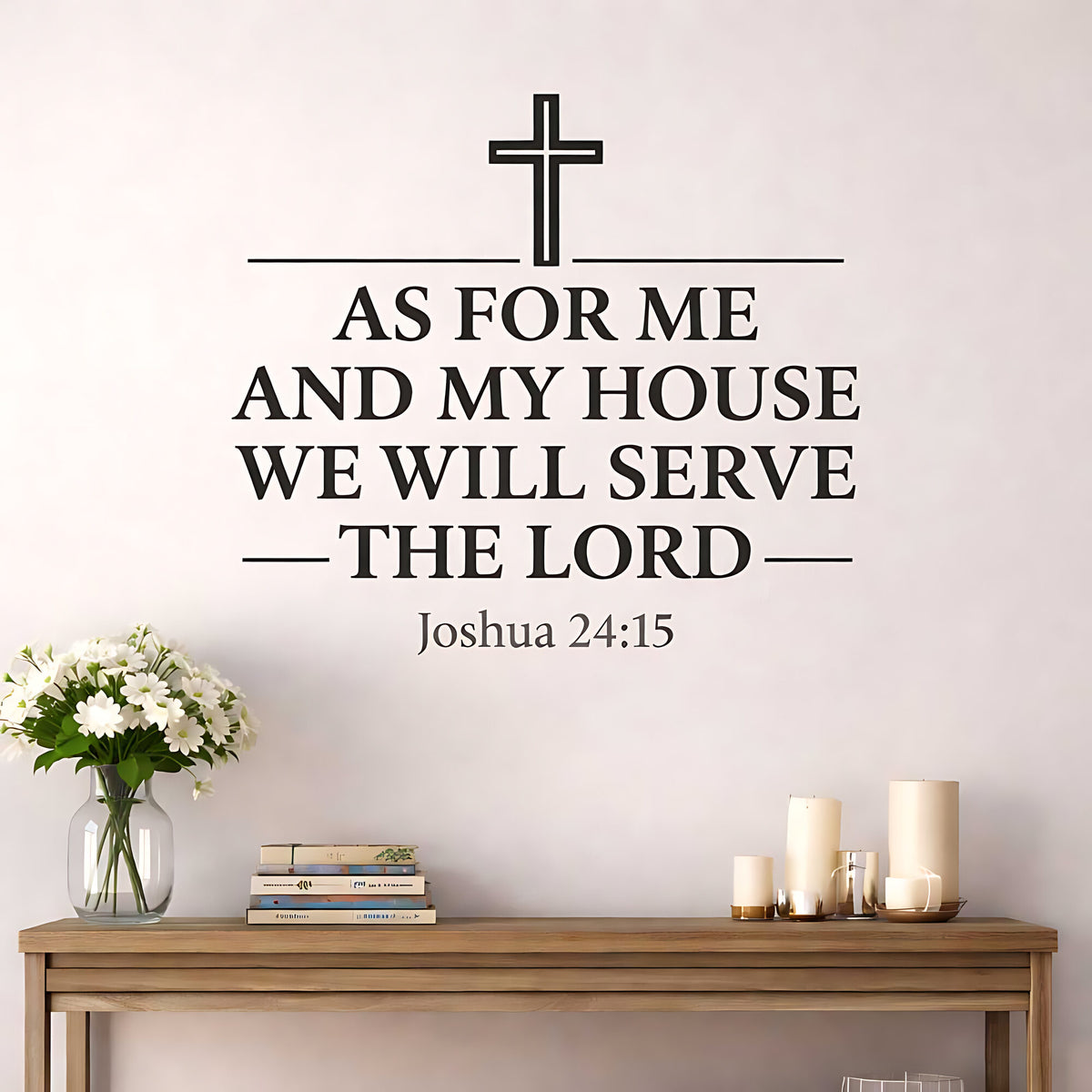Serve The Lord Joshua 24:15 Wall Sticker - Bible Verse
