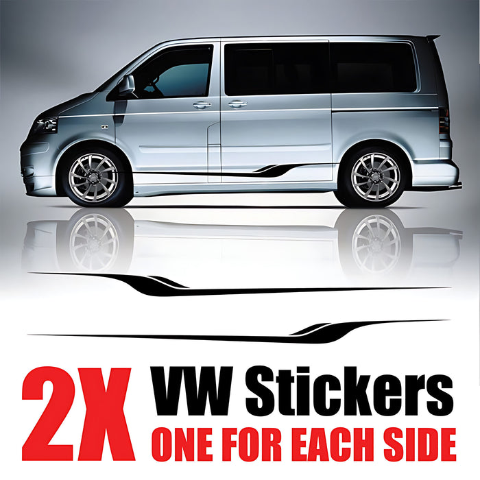 VW Transporter Single Swoosh Side Stripe – Slim Minimalist Van Decal