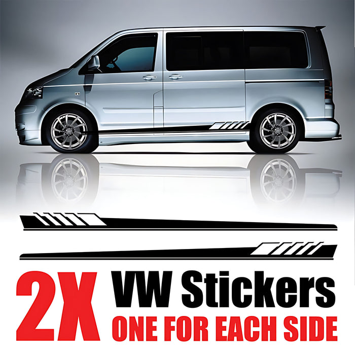 VW Transporter Speed Stripe Side Decal – Double Line Van Graphics