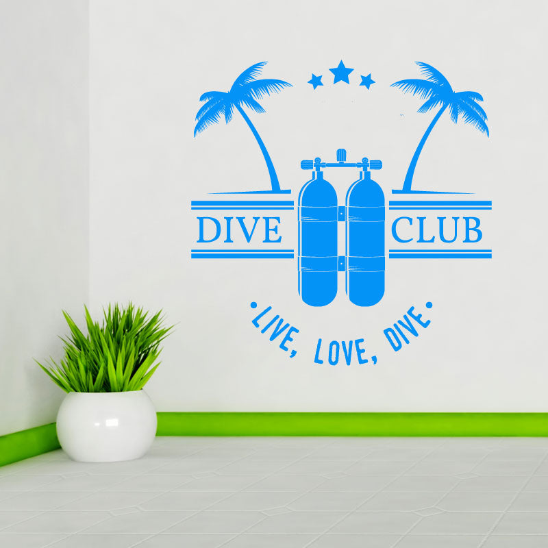 underwater scuba diver wall sticker