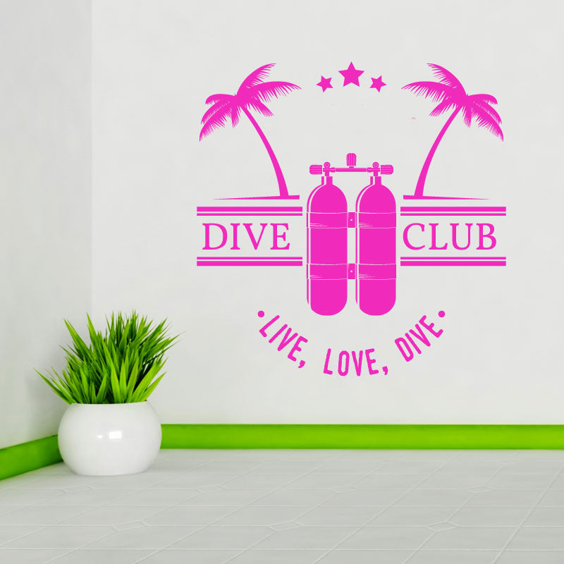 underwater scuba diver wall sticker