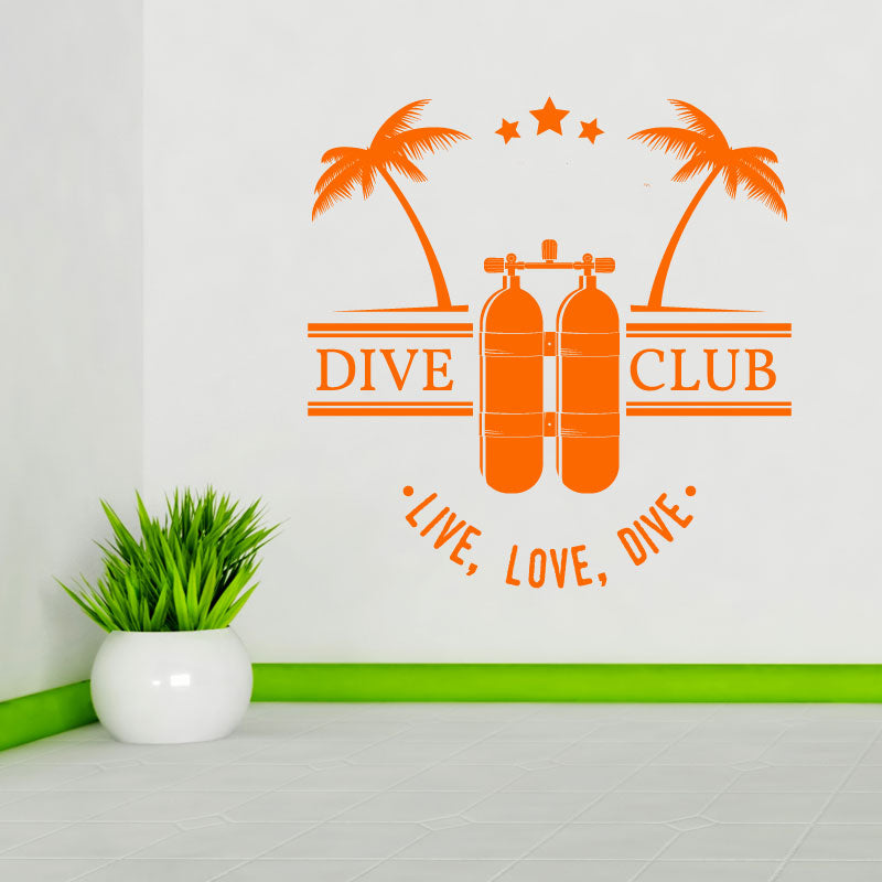 underwater scuba diver wall sticker