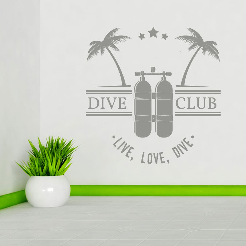 underwater scuba diver wall sticker