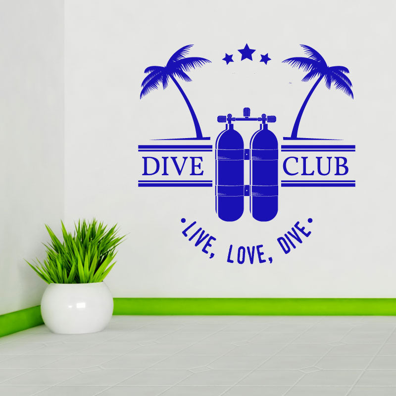 underwater scuba diver wall sticker