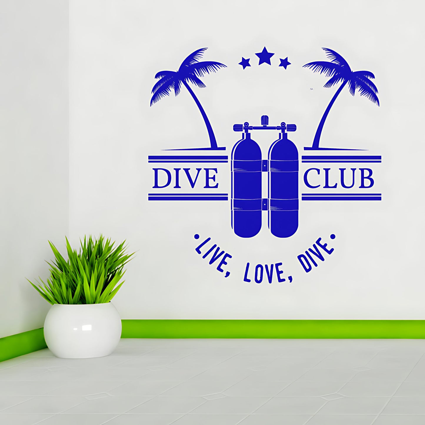 Underwater Scuba Diver Wall Sticker - Dive Decor