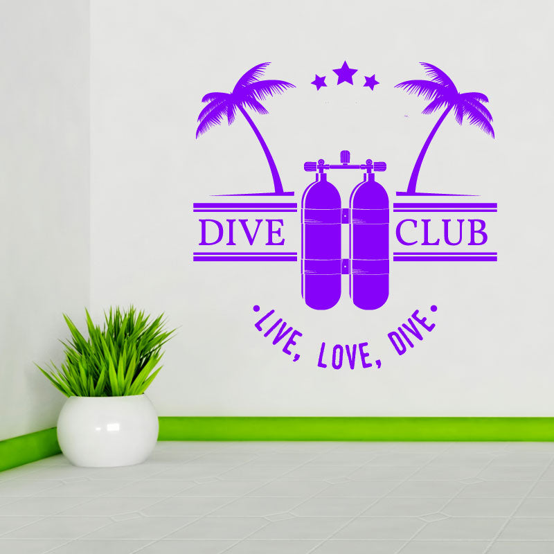 underwater scuba diver wall sticker