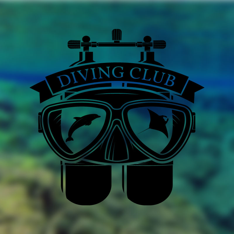 marine life scuba decal wall sticker