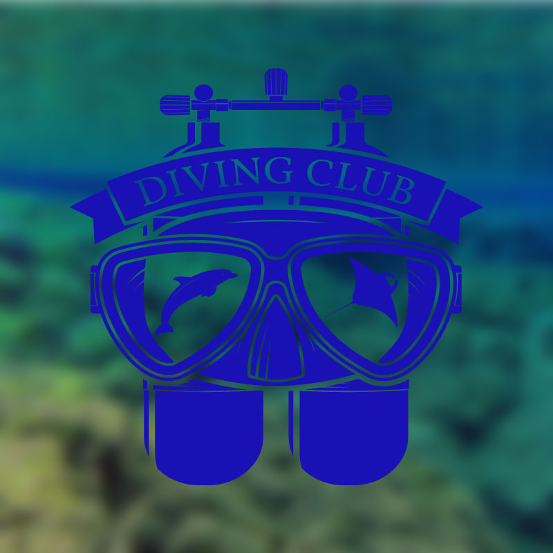 marine life scuba decal wall sticker