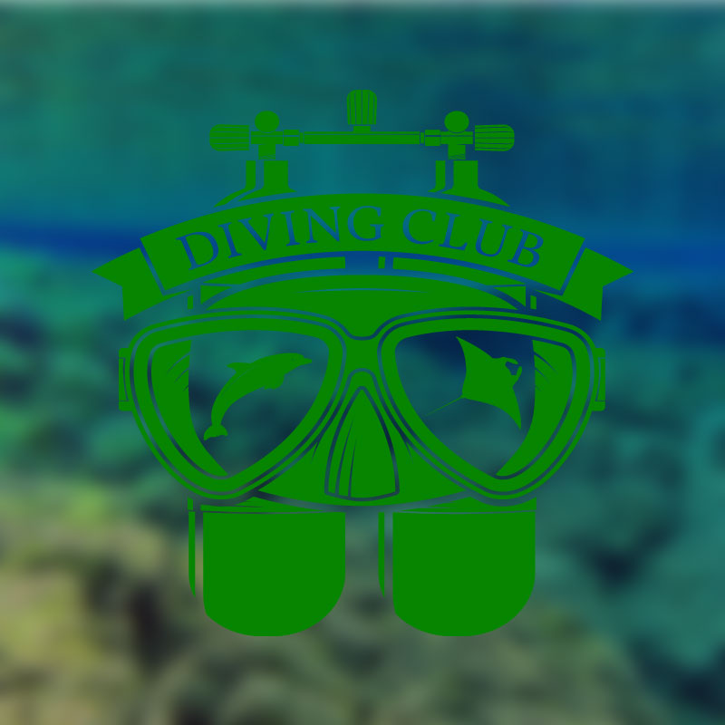 marine life scuba decal wall sticker