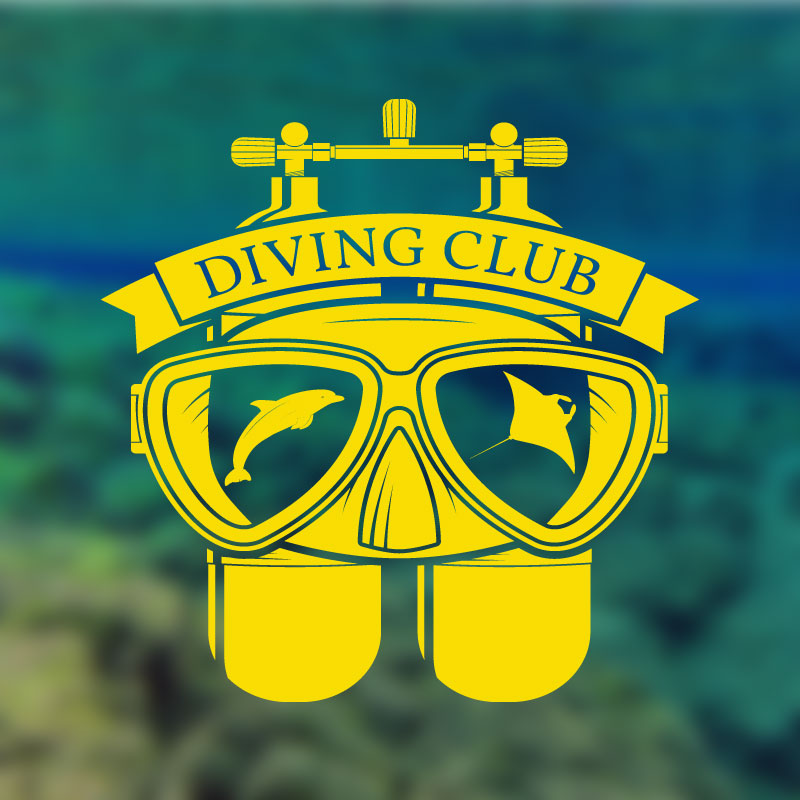 marine life scuba decal wall sticker
