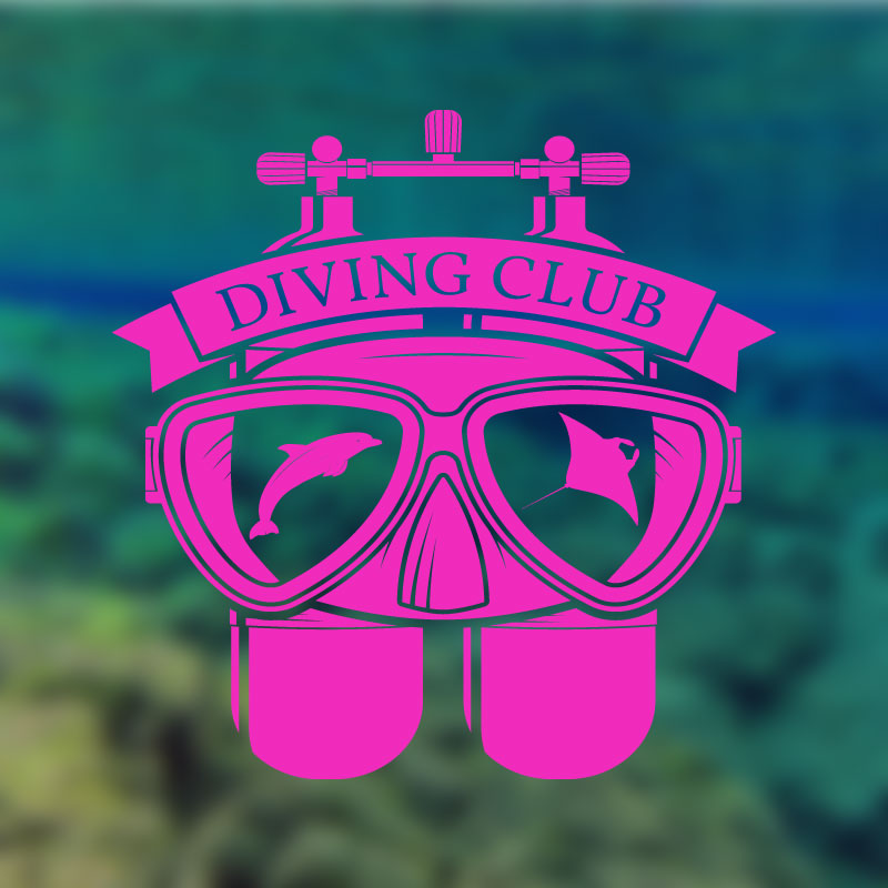 marine life scuba decal wall sticker