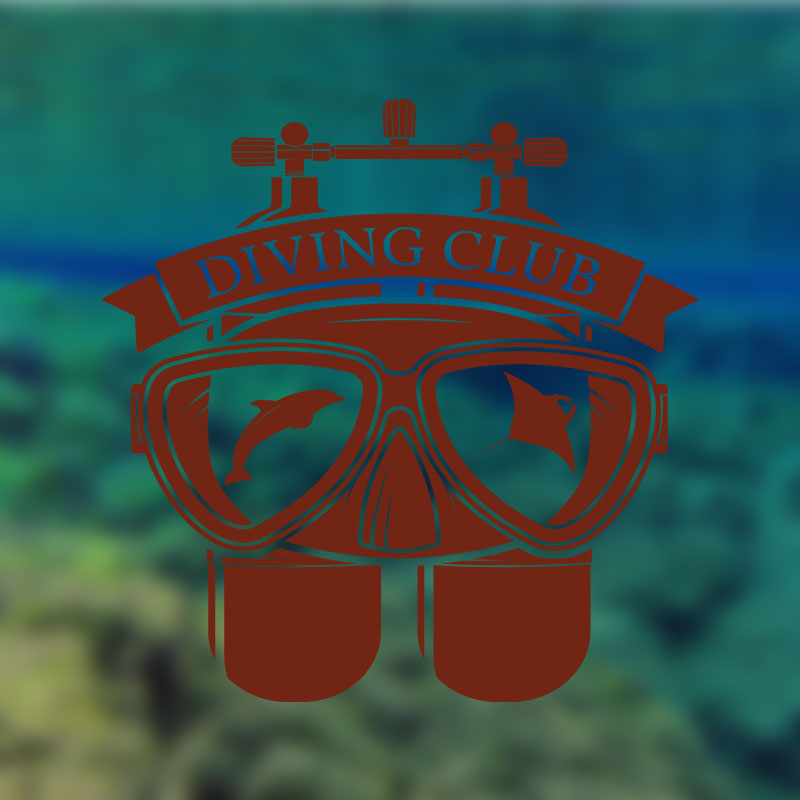 marine life scuba decal wall sticker