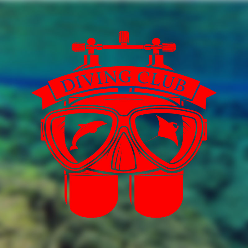 marine life scuba decal wall sticker