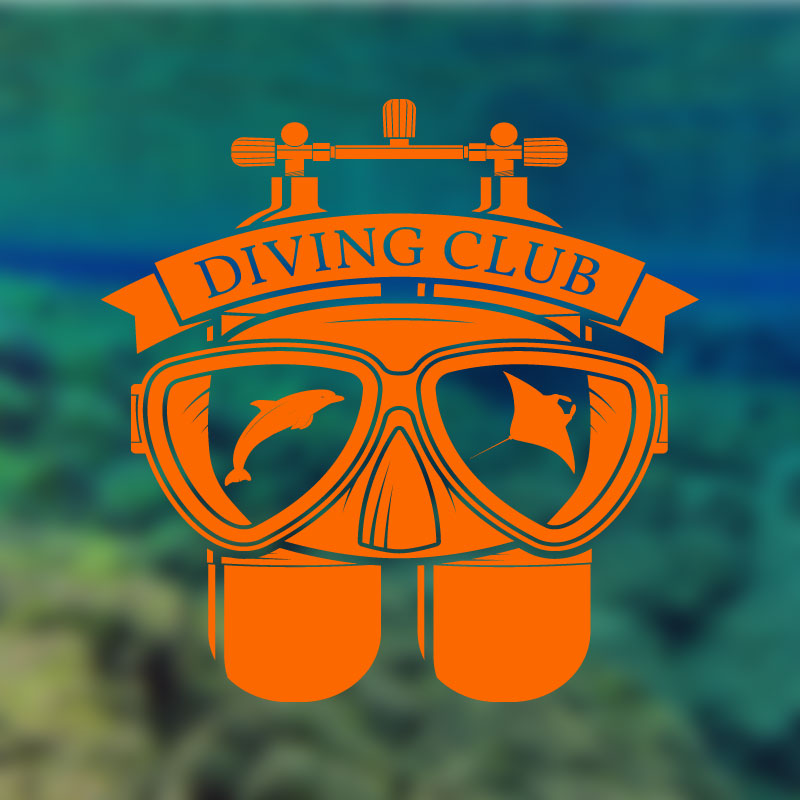 marine life scuba decal wall sticker