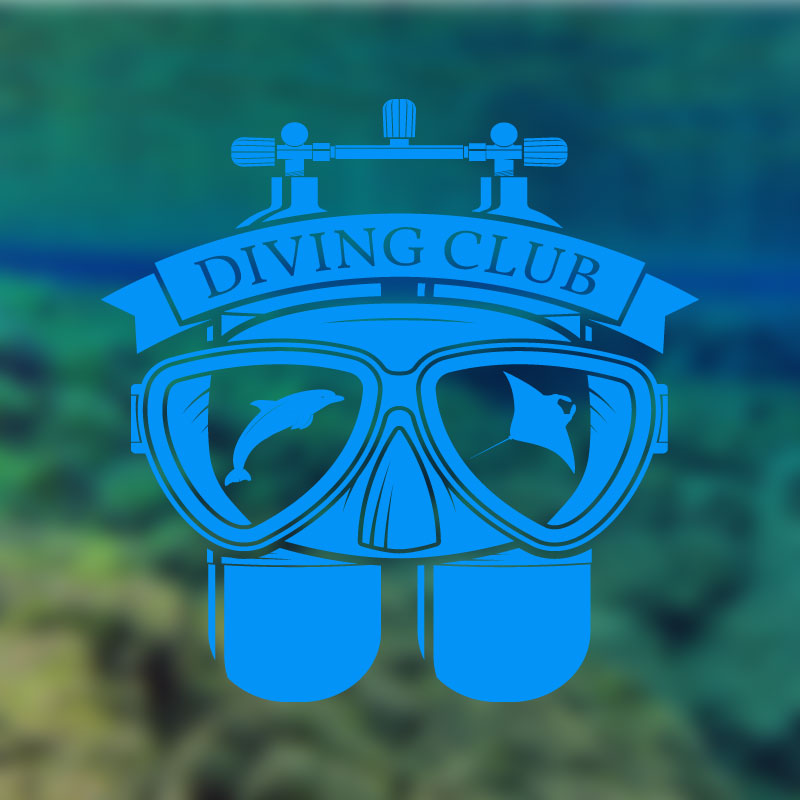 marine life scuba decal wall sticker