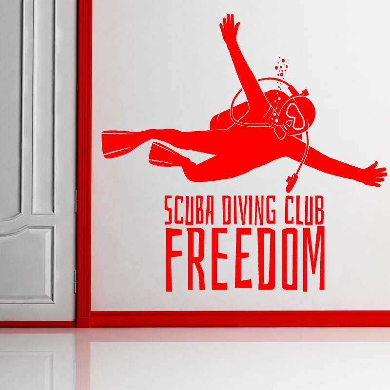 scuba diving wall art sticker wall sticker