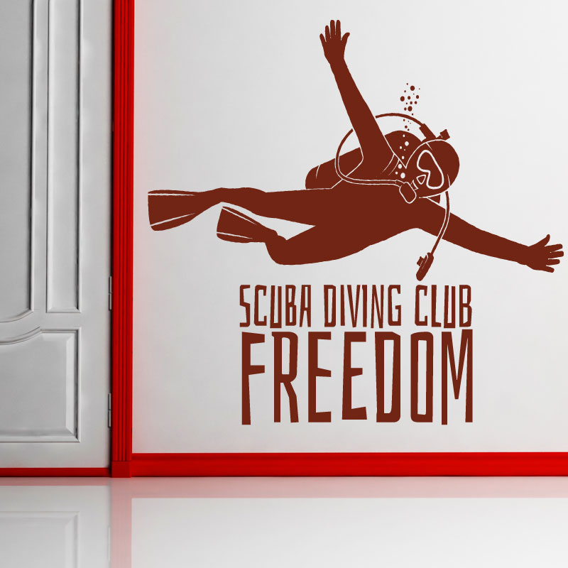 scuba diving wall art sticker wall sticker