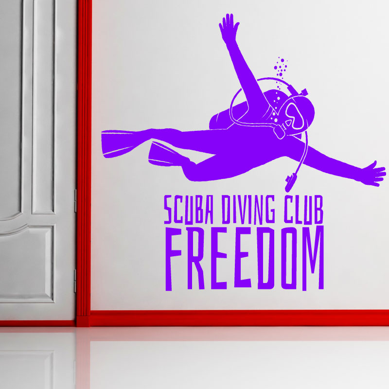 scuba diving wall art sticker wall sticker