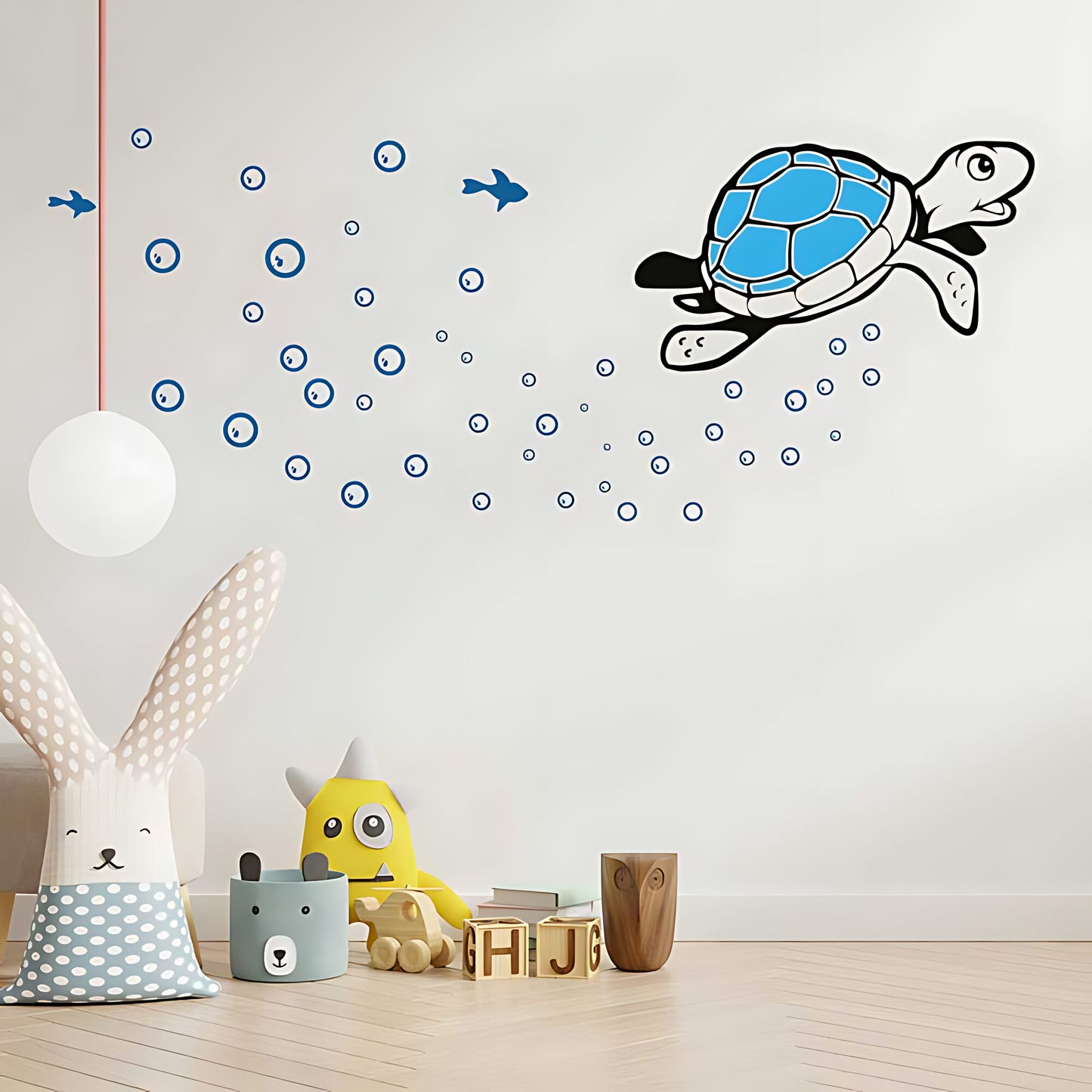 Swimming Turtle Nursery Wall Sticker