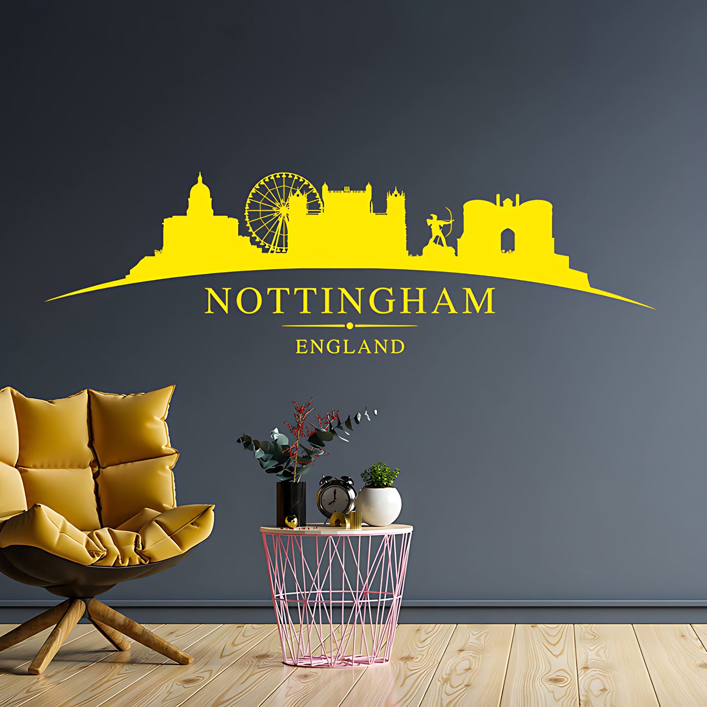 Nottingham England Skyline Wall Sticker – Cityscape Decal