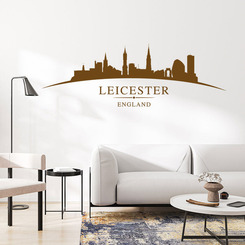 leicester city skyline decals cityscape room