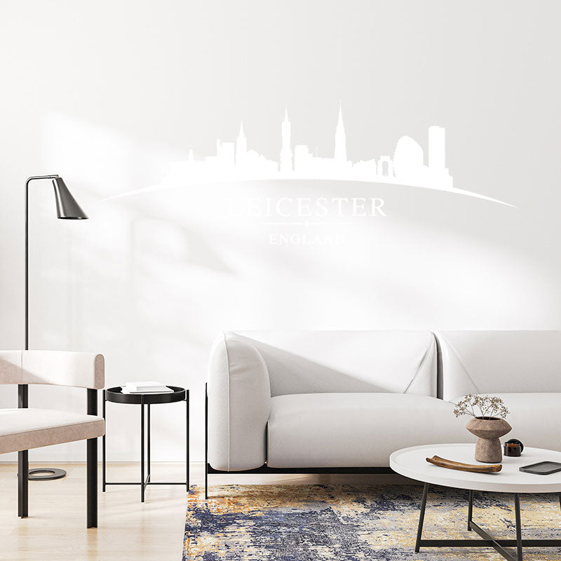leicester city skyline decals cityscape room