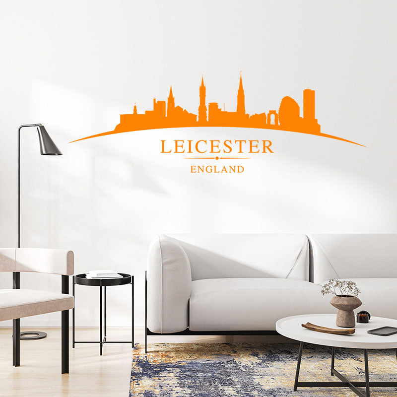 leicester city skyline decals cityscape room