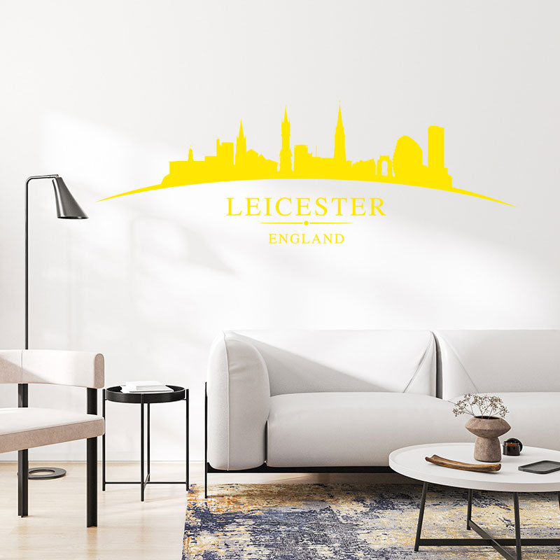 leicester city skyline decals cityscape room