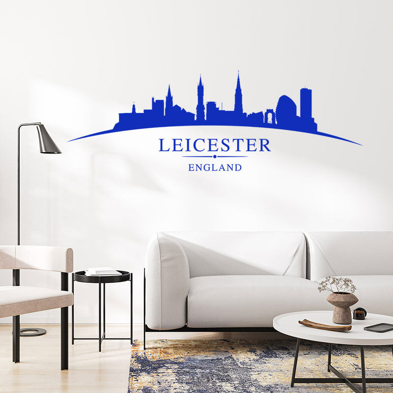 leicester city skyline decals cityscape room