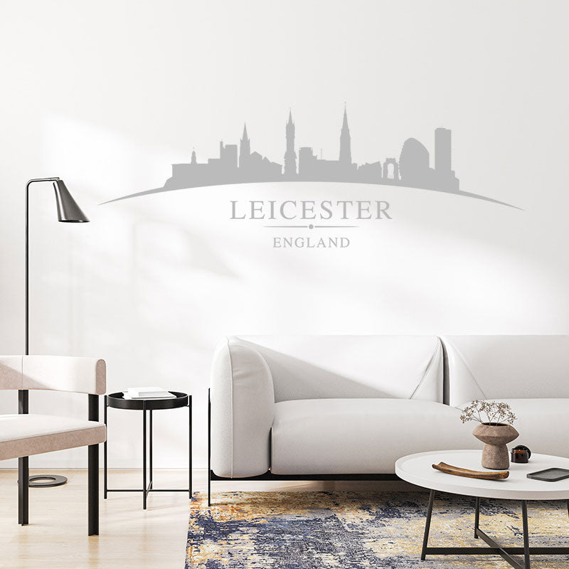 leicester city skyline decals cityscape room