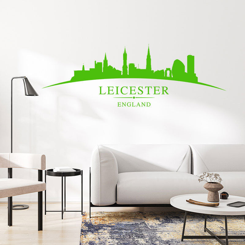 leicester city skyline decals cityscape room