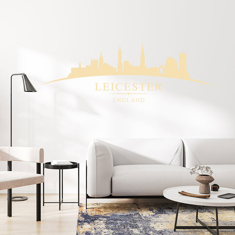 leicester city skyline decals cityscape room