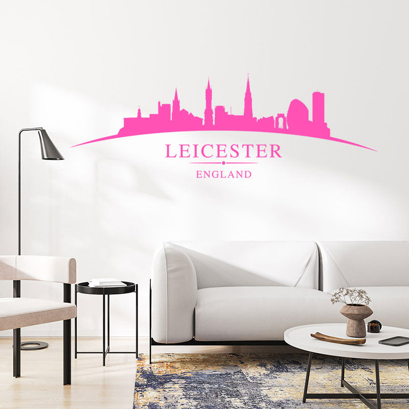 leicester city skyline decals cityscape room