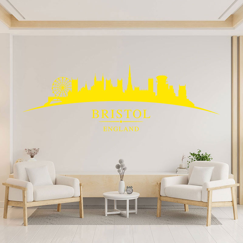 bristol city skyline decals modern home art