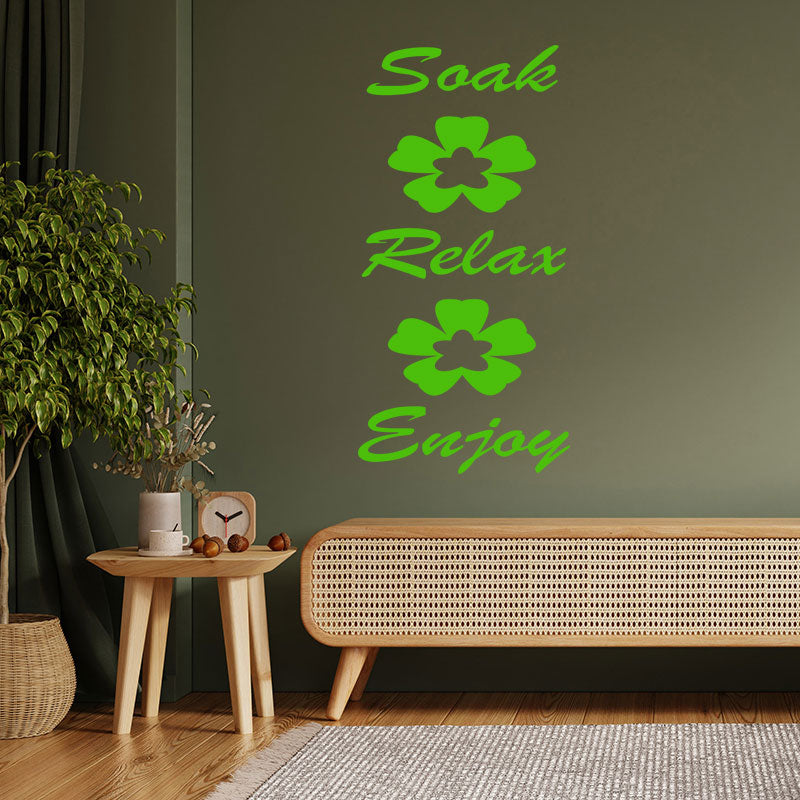 soak relax enjoy bathroom sticker