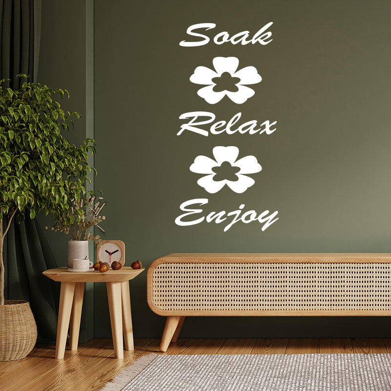 soak relax enjoy bathroom sticker