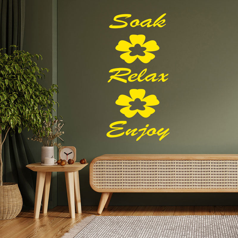 soak relax enjoy bathroom sticker