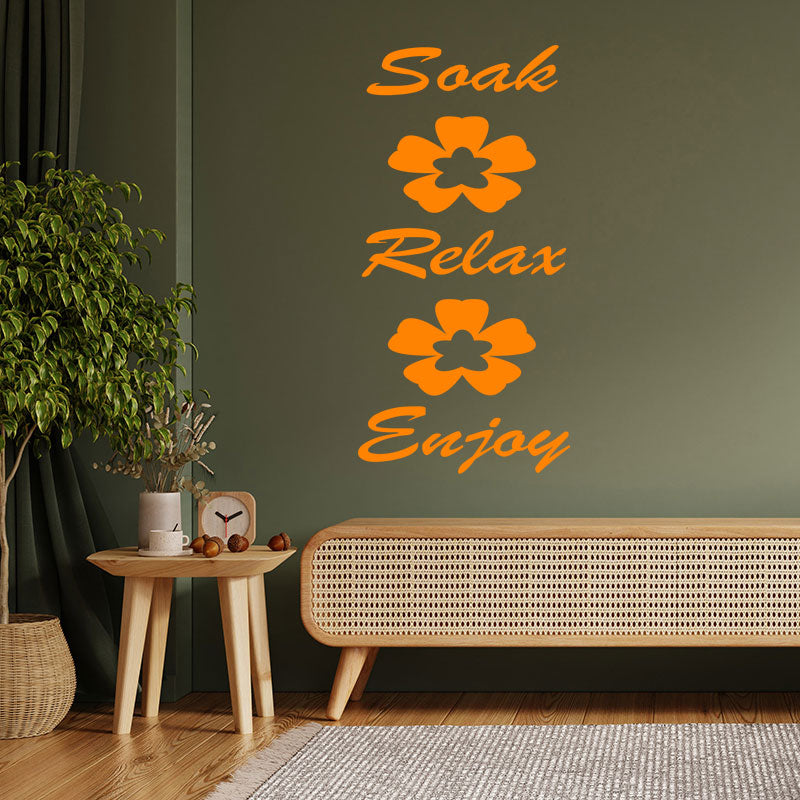 soak relax enjoy bathroom sticker