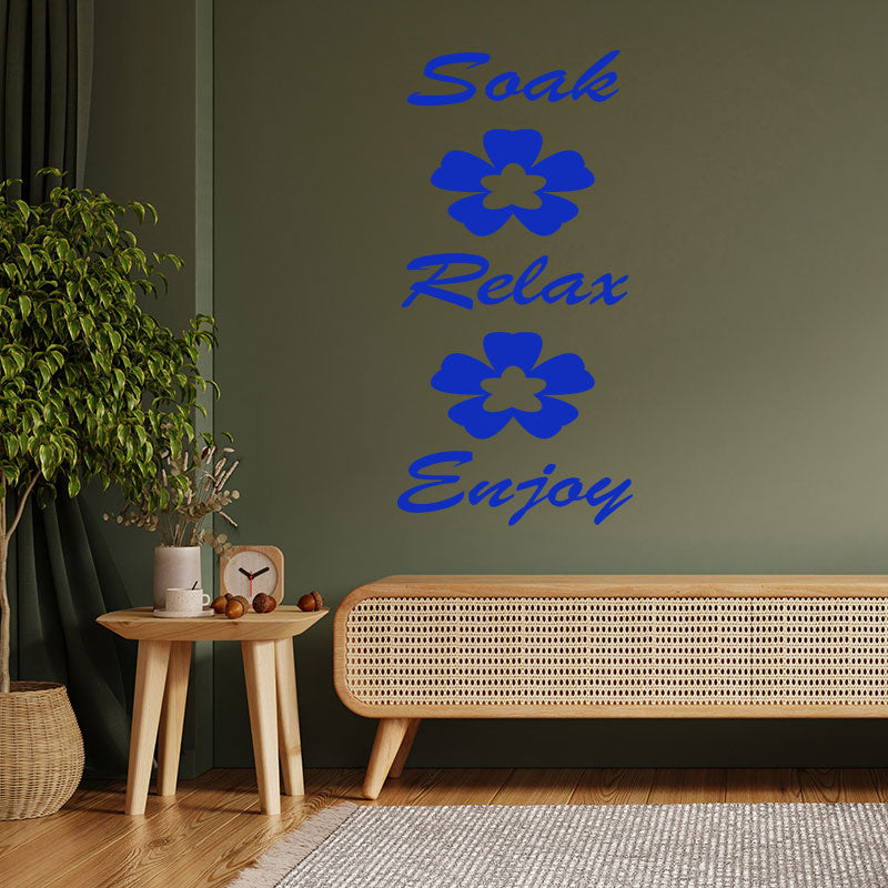 soak relax enjoy bathroom sticker