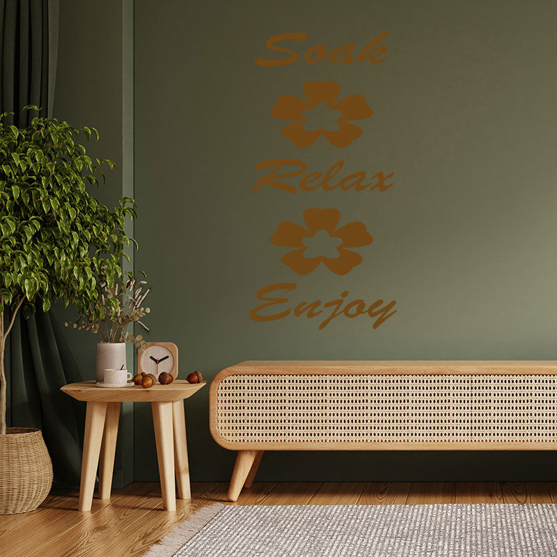 soak relax enjoy bathroom sticker