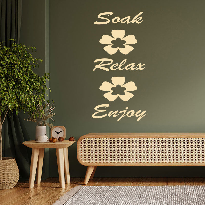 soak relax enjoy bathroom sticker