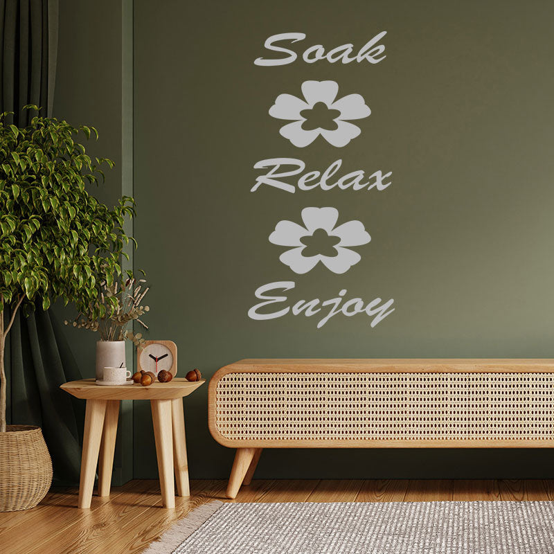 soak relax enjoy bathroom sticker
