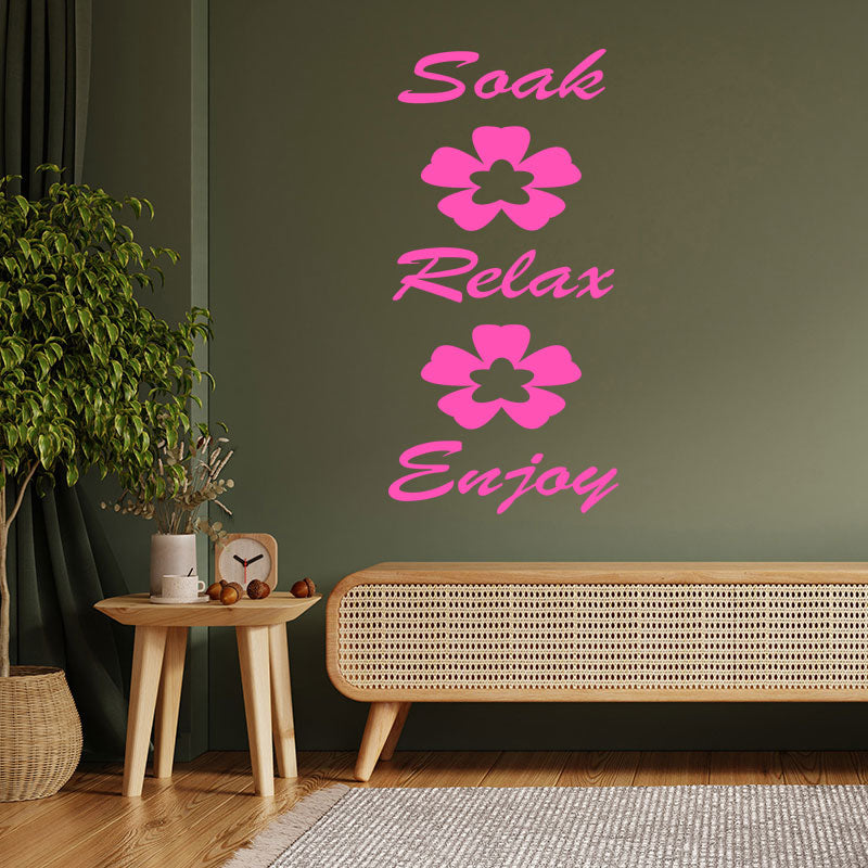 soak relax enjoy bathroom sticker
