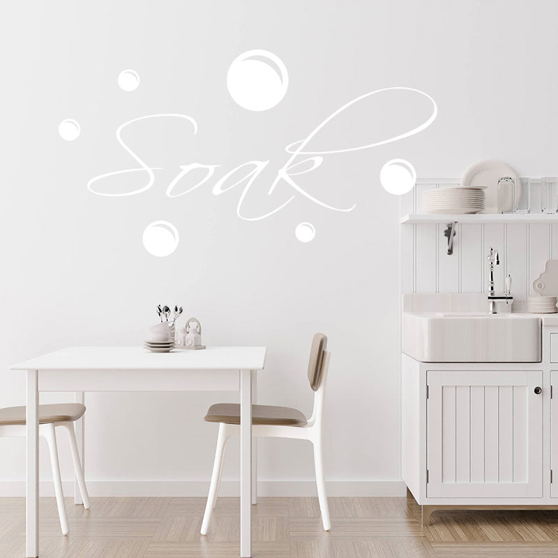 soak bubbles bathroom sticker
