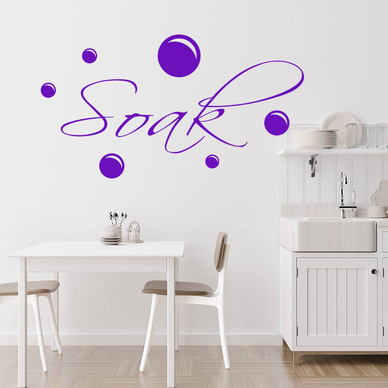 soak bubbles bathroom sticker