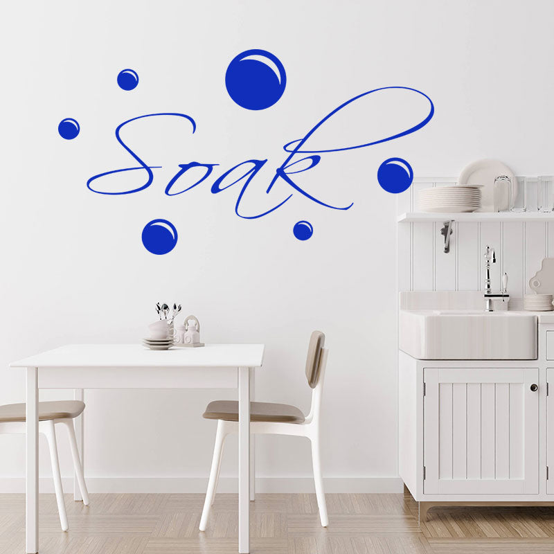 soak bubbles bathroom sticker