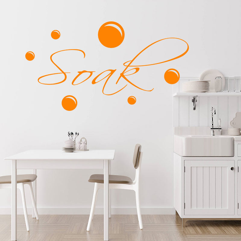 soak bubbles bathroom sticker